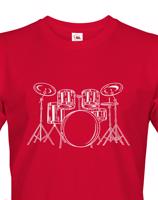 Pánské tričko - bubny - kvalitní potisk na triko