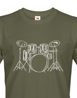 Pánské tričko - bubny - kvalitní potisk na triko