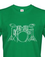 Pánské tričko - bubny - kvalitní potisk na triko