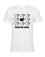 Pánské tričko černá ovce rodiny - skvělý dárek k narozeninám