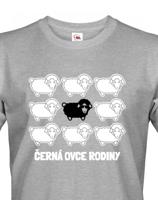 Pánské tričko černá ovce rodiny - skvělý dárek k narozeninám