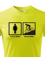 Pánské tričko Cyklo žena - ukažte všem jakou cyklistku máte doma