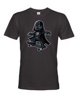 Pánské tričko Darth Vader Skateboard  - tričko pro milovníky humoru a filmů