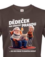 Pánské tričko Dědeček (ne)má vždycky pravdu