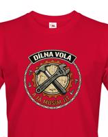Pánské tričko Dílna volá - Vtipné tričko pro kutily