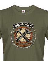 Pánské tričko Dílna volá - Vtipné tričko pro kutily