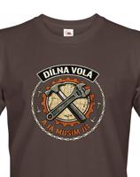 Pánské tričko Dílna volá - Vtipné tričko pro kutily