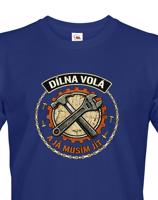 Pánské tričko Dílna volá - Vtipné tričko pro kutily