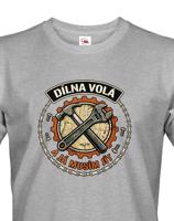 Pánské tričko Dílna volá - Vtipné tričko pro kutily