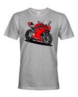 Pánské tričko Ducati Panigale VS - nucený k práci - motorkářský motiv