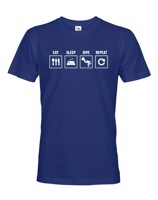 Pánské tričko Eat-sleep-dive-repeat - ideální dárek