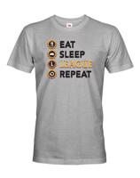 Pánské tričko Eat sleep league repeat - tričko pro fanoušky