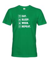 Pánské tričko -Eat sleep weed repeat