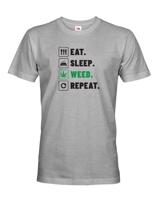 Pánské tričko -Eat sleep weed repeat
