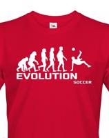 Pánské tričko evoluce fotbalu - ideální dárek pro fotbalistu