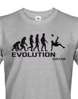 Pánské tričko evoluce fotbalu - ideální dárek pro fotbalistu