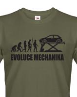 Pánské tričko Evoluce mechanika - ideální dárek k narozeninám pro mechaniky