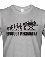 Pánské tričko Evoluce mechanika - ideální dárek k narozeninám pro mechaniky