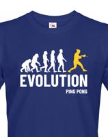 Pánské tričko Evoluce ping pong-  skvělý dárek pro hráče ping pongu