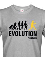 Pánské tričko Evoluce ping pong-  skvělý dárek pro hráče ping pongu