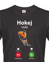 Pánské tričko Hokej volá - ideální dárek pro hokejistu