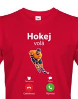 Pánské tričko Hokej volá - ideální dárek pro hokejistu