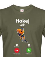 Pánské tričko Hokej volá - ideální dárek pro hokejistu