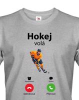 Pánské tričko Hokej volá - ideální dárek pro hokejistu