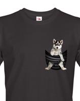 Pánské tričko Husky v kapsičce - kvalitní tisk a rychlé dodání