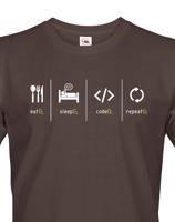 Pánské tričko IT Eat, sleep, code, repeat - pecka na triko přímo do tvého šatníku