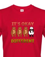 Pánské tričko IT´S OKAY TO BE DIFFERENT - triko s pandou