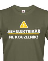 Pánské tričko Jsem elektrikář, né kouzelník! - ideální dárek k narozeninám