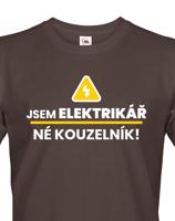 Pánské tričko Jsem elektrikář, né kouzelník! - ideální dárek k narozeninám