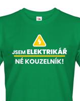 Pánské tričko Jsem elektrikář, né kouzelník! - ideální dárek k narozeninám