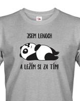 Pánské tričko Jsem lenoch a ležím si za tím! - ideální dárek pro muže
