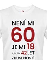 Pánské  tričko k 60. narozeninám - ideální dárek k 60. narozeninám