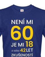 Pánské  tričko k 60. narozeninám - ideální dárek k 60. narozeninám