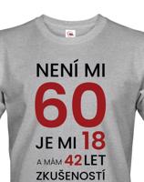 Pánské  tričko k 60. narozeninám - ideální dárek k 60. narozeninám