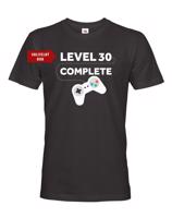 Pánské tričko k narozeninám - Level complete - s věkem na přání