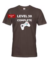 Pánské tričko k narozeninám - Level complete - s věkem na přání
