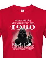 Pánské tričko k narozeninám s kostlivcem a volitelným věkem