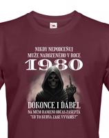 Pánské tričko k narozeninám s kostlivcem a volitelným věkem