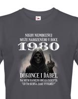Pánské tričko k narozeninám s kostlivcem a volitelným věkem