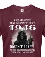 Pánské tričko k narozeninám s kostlivcem a volitelným věkem