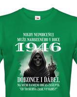 Pánské tričko k narozeninám s kostlivcem a volitelným věkem