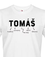 Pánské tričko k svátku s jménem Tomáš