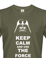 Pánské tričko Keep calm and use the force - triko s potiskem Star Wars