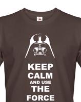 Pánské tričko Keep calm and use the force - triko s potiskem Star Wars