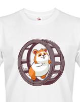 Pánské tričko Křeček v kolečku - vtipné pánské tričko