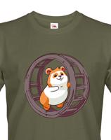 Pánské tričko Křeček v kolečku - vtipné pánské tričko